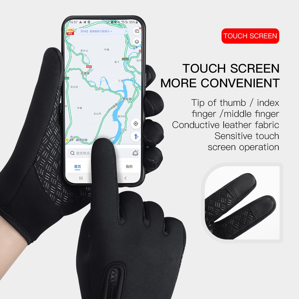 Unisex Touchscreen Thermal Full Finger Gloves
